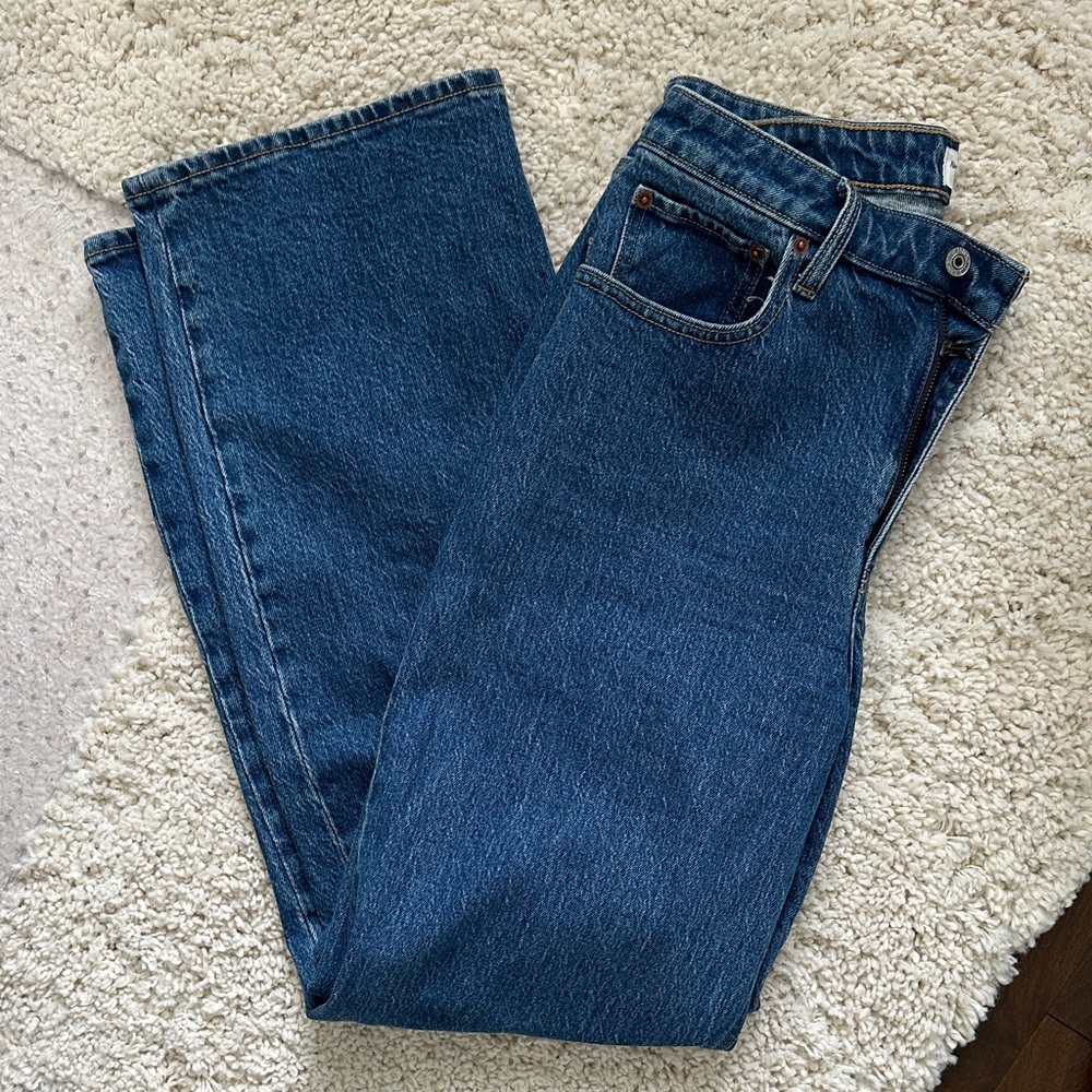 Abercrombie & Fitch Women's High Rise Jeans - Dark Blue
